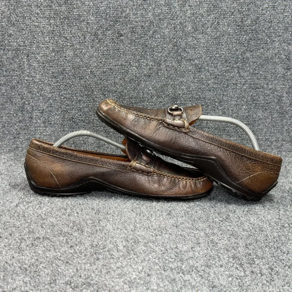 Martin Dingman Horse Bit Loafers Mens Size 11 Brown Leather Slip On Casaul Dress